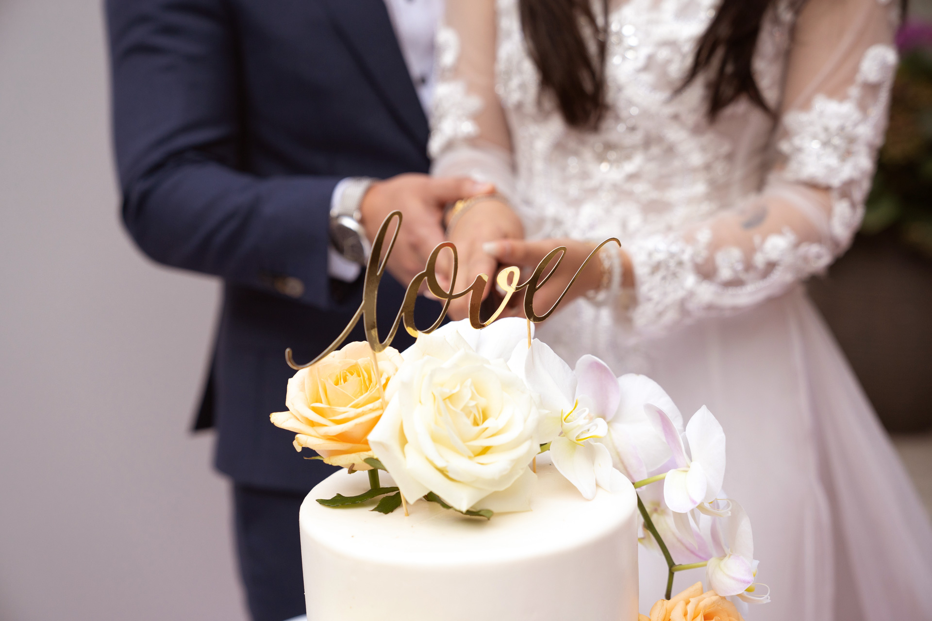 Il Cake topper per la torta nuziale - Fiori d'arancio Wedding
